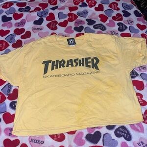 Croped Thrasher Yellow Shirt